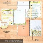 SwiftCube Recipe Journal with Conversion Chart Magnet