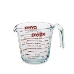 Pyrex Prepware Clear Measuring Cup with Red Graphics