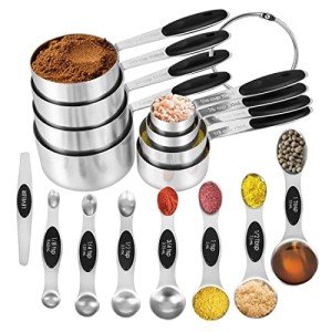 16-Piece Stainless Steel Measuring Cups & Spoons Set