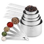 10-Piece Stainless Steel Measuring Cups & Spoons Set