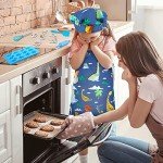 Dinosaur-Themed Kids Baking Set with Apron & Hat