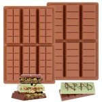 Fimary Non-Stick Silicone Chocolate Bar Molds Set