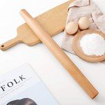 Wooden French Rolling Pin with Silicone Mat Set