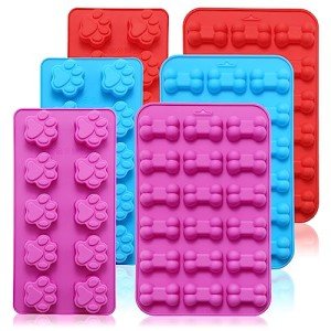 6-Pack Silicone Puppy Paw and Bone Molds