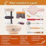 Sourdough Starter Kit with Glass Jar & Accessories