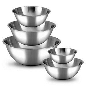 WHYSKO 5-Piece Stainless Steel Mixing Bowl Set