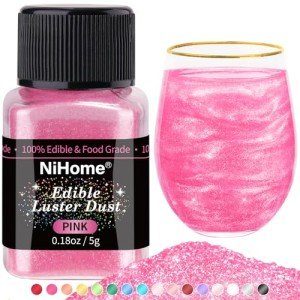 Pink Edible Luster Dust for Baking and Drinks