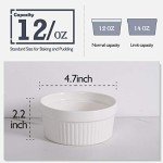 12 Oz Ramekins Set for Baking and Soups
