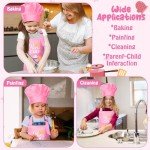 Light Pink Kids Chef Apron and Hat Set
