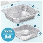 Aluminum Baking Pans with Lids - 20 Pack