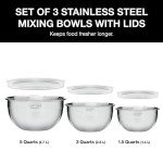 Cuisinart 3-Piece Stainless Steel Mixing Bowl Set