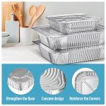 Aluminum Baking Pans with Lids - 20 Pack