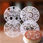 15-Piece Floral Cake Decorating Stencil Set