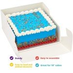 12" Square Silver Cake Drum and Box Set