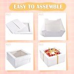 16-Pack Cake Boxes with Boards and Windows