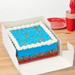 12" Square Silver Cake Drum and Box Set