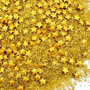 Gold Star Sprinkles for Cakes, Cookies, and More