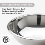 16" Stainless Steel Mixing Bowl - 13 Quart