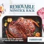 Farberware Nonstick Steel Roaster with Rack, 11"x15