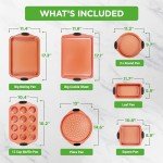 Nonstick 8-Piece Baking Pan Set with Handles