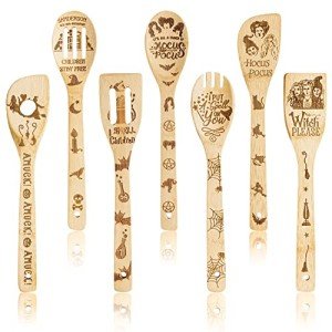 Halloween Hocus Pocus Themed Wooden Utensil Set