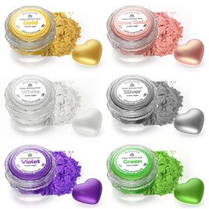 Edible Glitter Dust Set - 6 Vibrant Colors