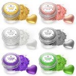 Edible Glitter Dust Set - 6 Vibrant Colors