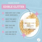 Gold Edible Glitter for Drinks and Desserts