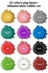 Edible Glitter Dust Set - 6 Vibrant Colors