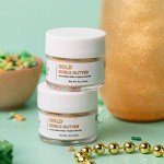 Gold Edible Glitter for Drinks and Desserts