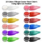 Edible Glitter Dust Set - 6 Vibrant Colors