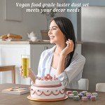 Edible Glitter Dust Set - 6 Vibrant Colors