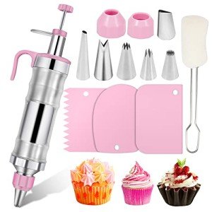 Icing Decoration Gun Set with Piping Nozzles