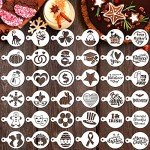 36-Piece Seasonal Cookie Stencil Set for Baking