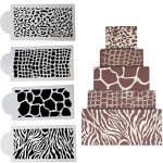 4 Pack Animal Print Cake Decorating Molds