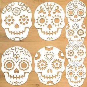 8-Pack Day of the Dead Cake Stencils