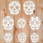 8-Pack Day of the Dead Cake Stencils