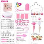 356-Piece Cake Decorating Tools Set with Turntable
