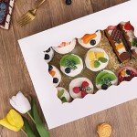 40-Pack Auto-Popup Bakery Boxes with Window