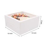 20Pcs White Cake Boxes with Window & Boards