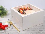 20Pcs White Cake Boxes with Window & Boards