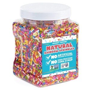 Natural Dye-Free Rainbow Sprinkles - 1.5 Pounds