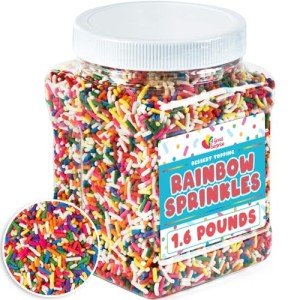 Colorful Rainbow Sprinkles for Baking and Decorating