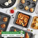 HONGBAKE Nonstick Bakeware Set with Wider Grips