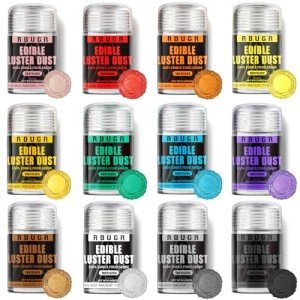 12-Color Edible Glitter Dust for Baking and Cocktails