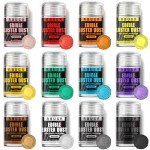 12-Color Edible Glitter Dust for Baking and Cocktails