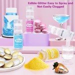 Rainbow Edible Glitter Spray - 4 Color Set