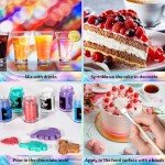 12-Color Edible Glitter Dust for Baking and Cocktails