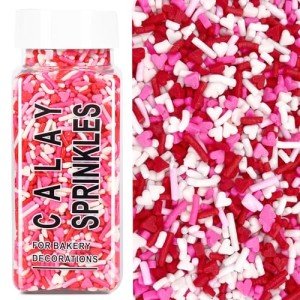 Valentine's Heart & Jimmies Sprinkles for Baking