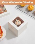 Kootek Tall Cake Box with Cake Board, 8x8x8